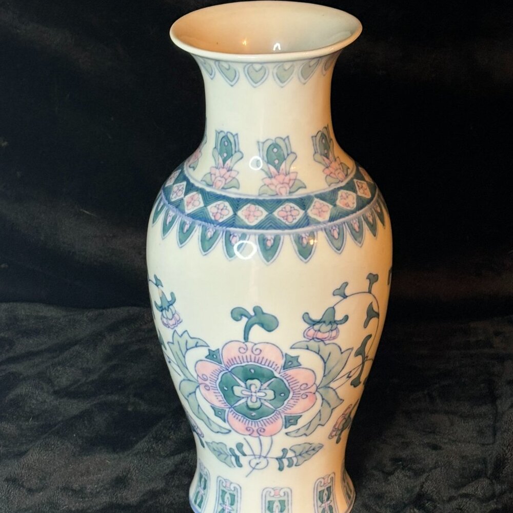 Vintage Handmade 12" Oriental Vase RARE